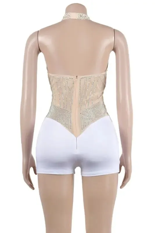 Pretty Pearl Halter Romper