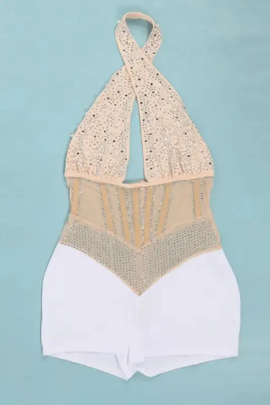 Pretty Pearl Halter Romper