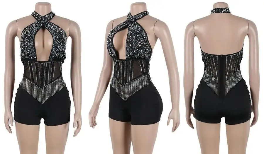 Pretty Pearl Halter Romper