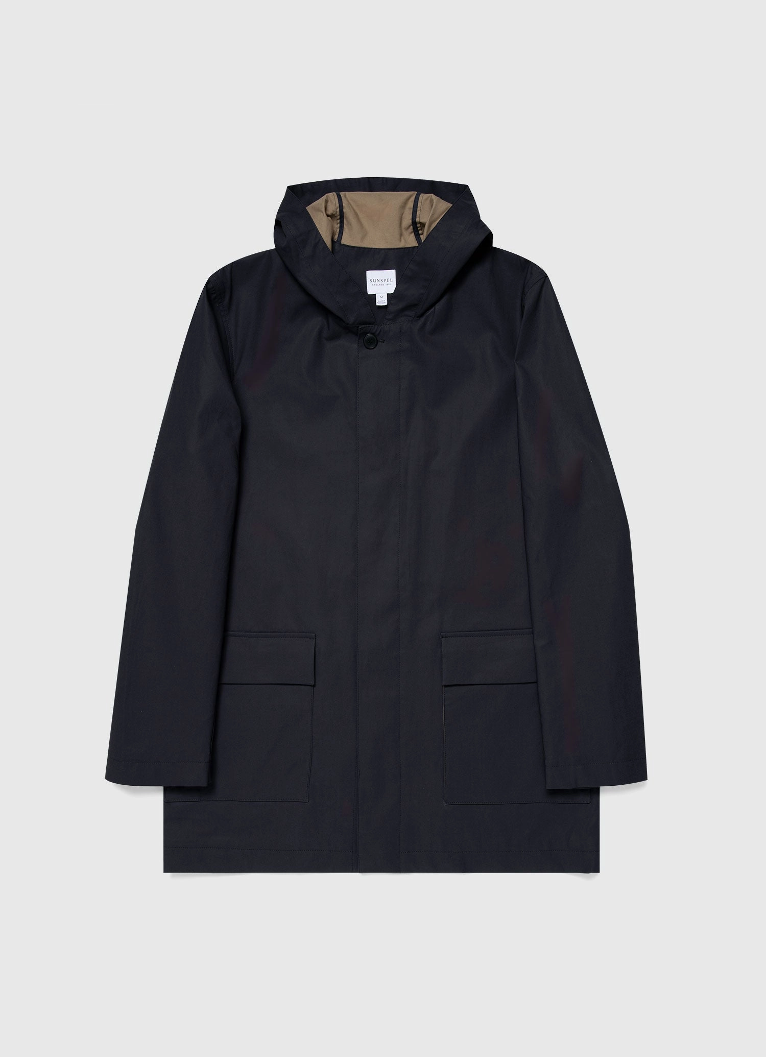 low quality Men's Cotton Bonded Hooded Mac in Navy