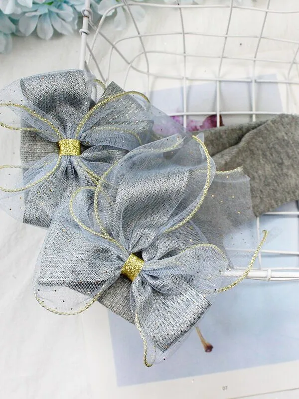 Princess Tulle Bow Knee High Socks