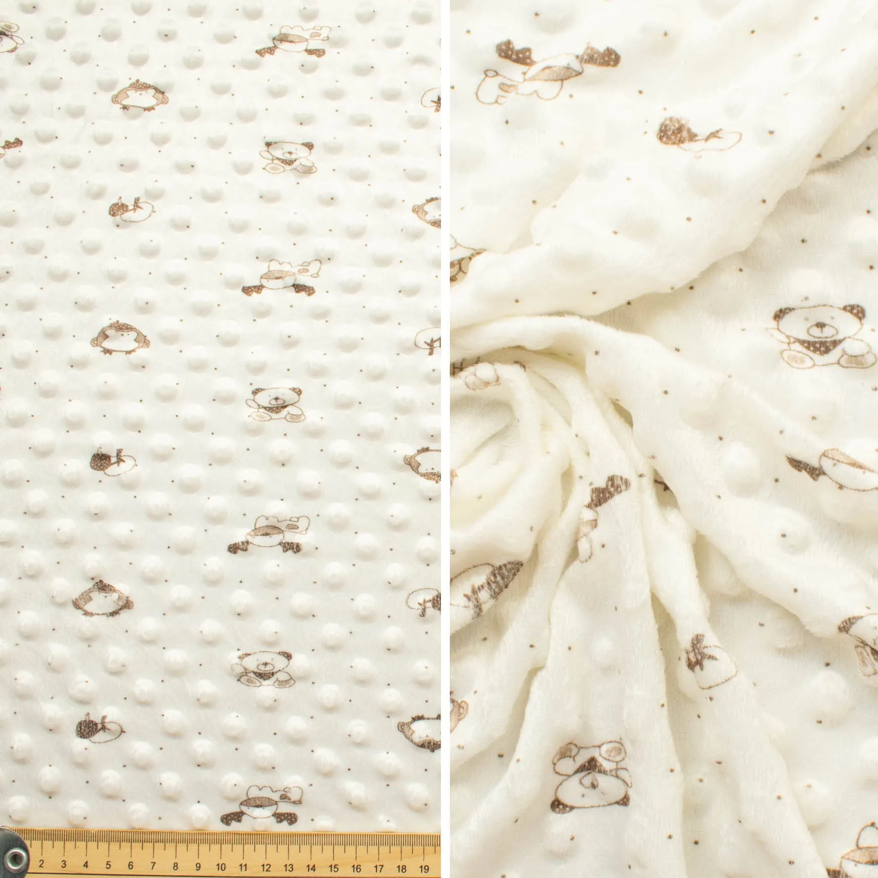 Printed Minky Dot Fleece