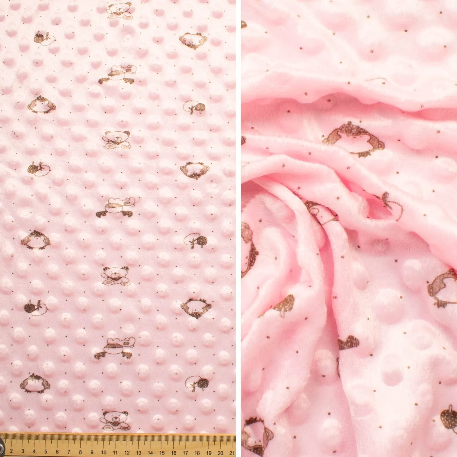 Printed Minky Dot Fleece