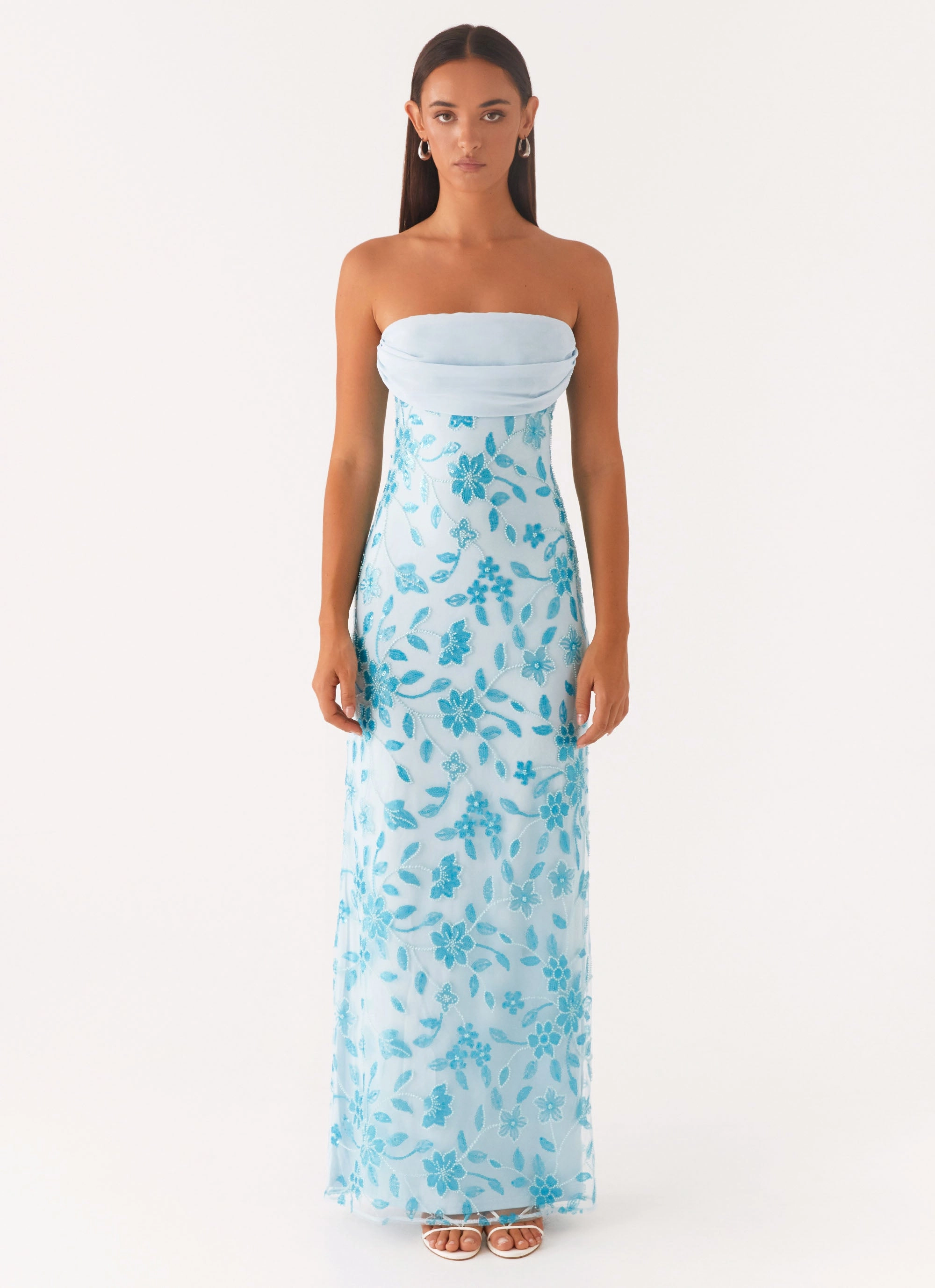 Prism Beaded Maxi Dress - Blue Everyday Use