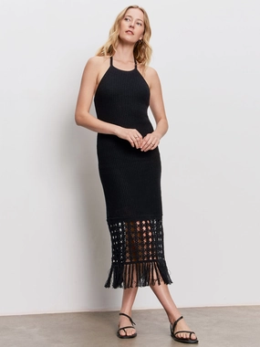 Promenade Halter Dress Black silk blend Promenade Halter Dress Black Trendy Vibe