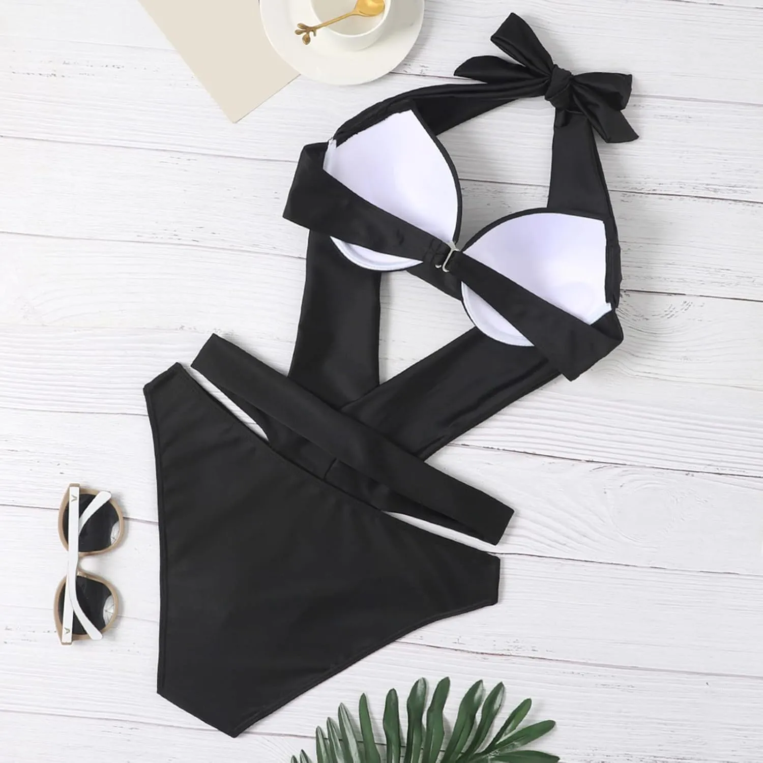 PTOLOCIF Bathing Suit for Women One Piece Sexy Mesh Tummy Control Swim Suits Push up High Waisted Bathing Suit Swimwear
