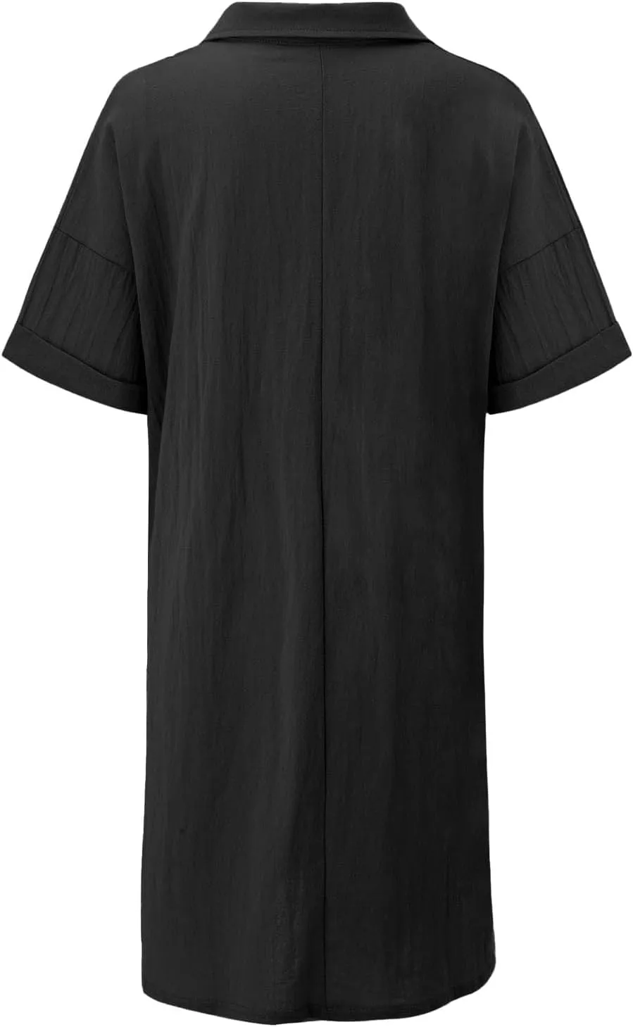 PTOLOCIF Shirt Dresses for Women Button up V Neck Tshirts Dress Summer Short Sleeve Business Casual Shift Dresses with Pocket