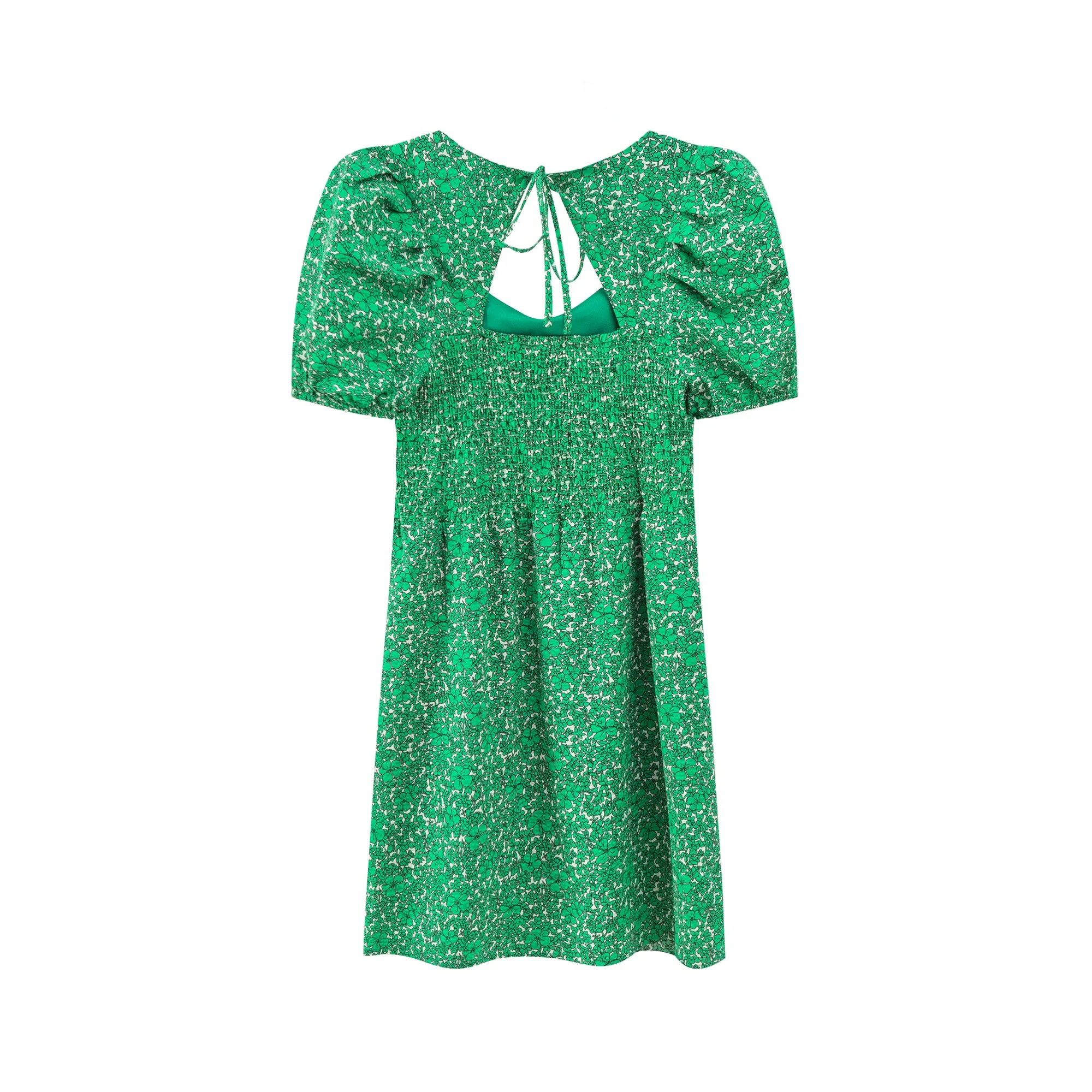 Puff Sleeve Flower Dress