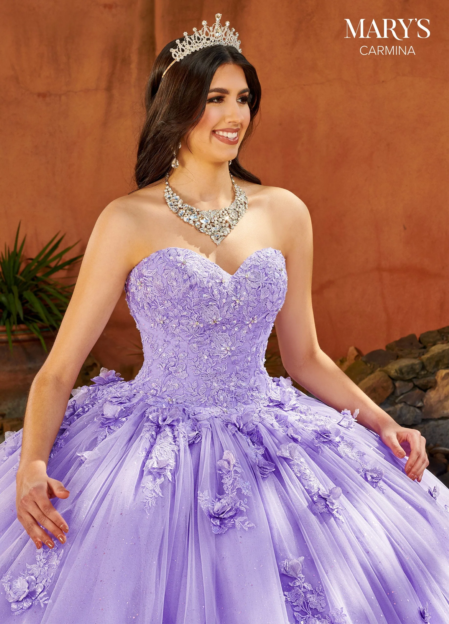 Puff Sleeves Quinceanera Dress by Mary's Bridal MQ1103