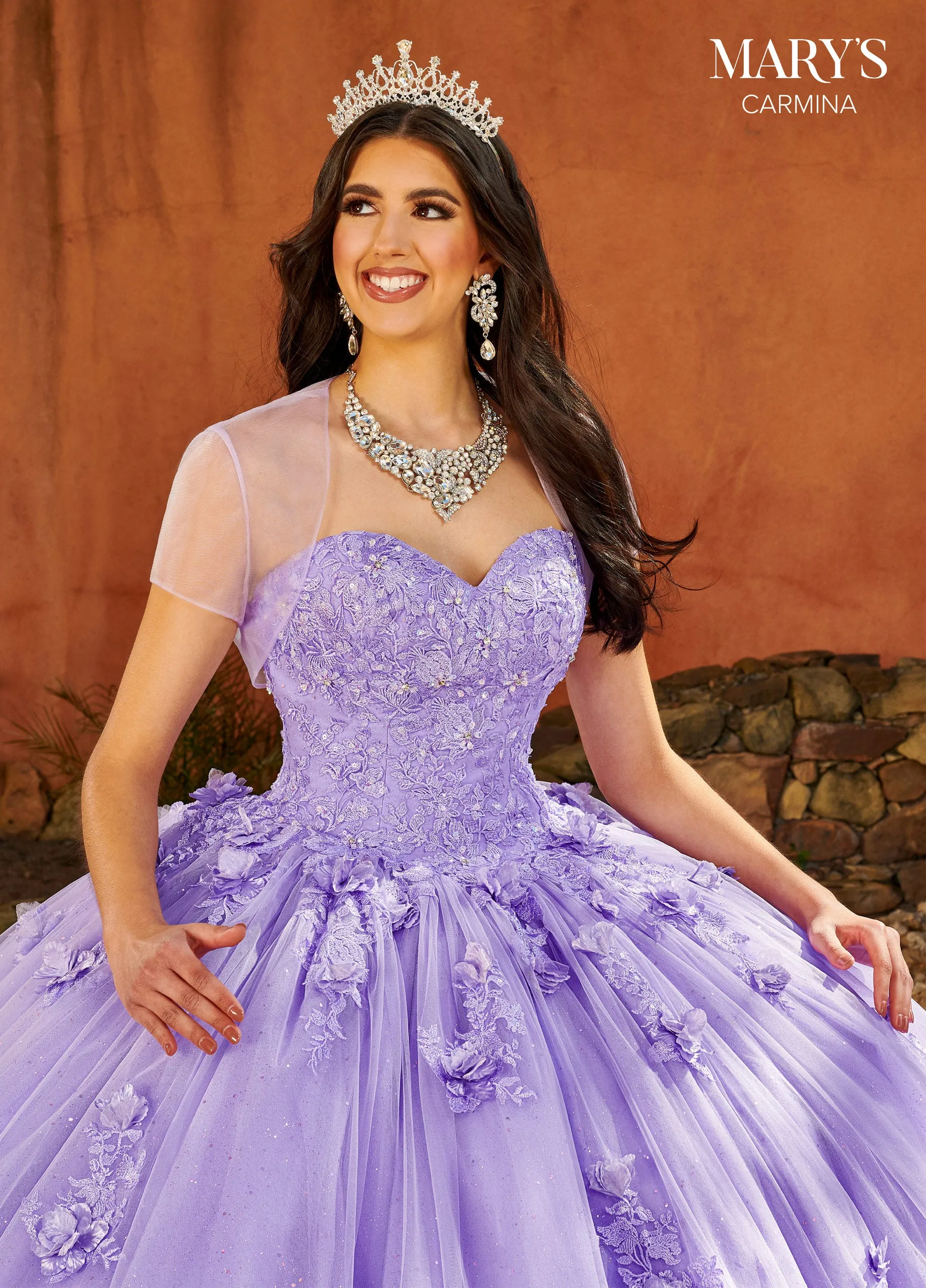 Puff Sleeves Quinceanera Dress by Mary's Bridal MQ1103