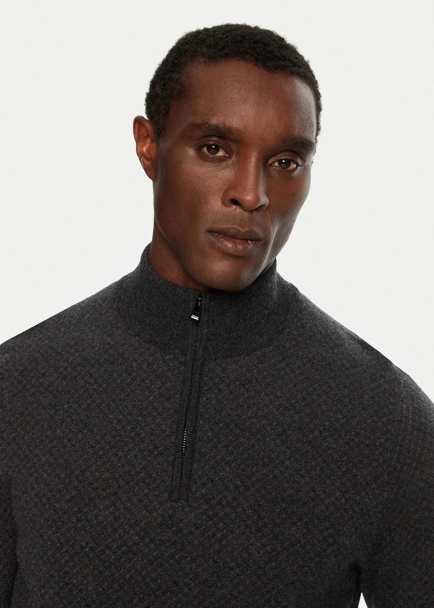 Pull camionneur BOSS noir en laine
