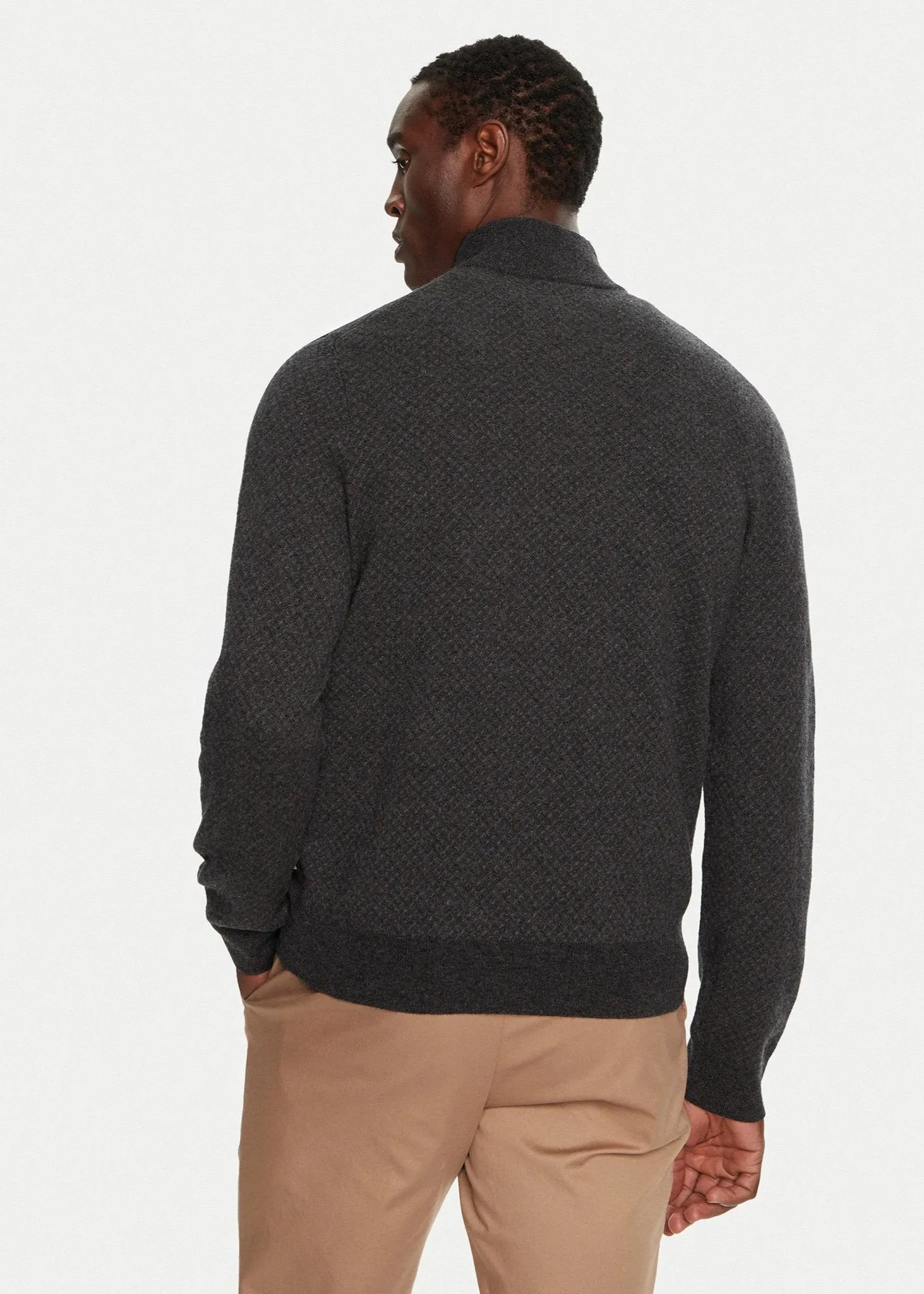 Pull camionneur BOSS noir en laine