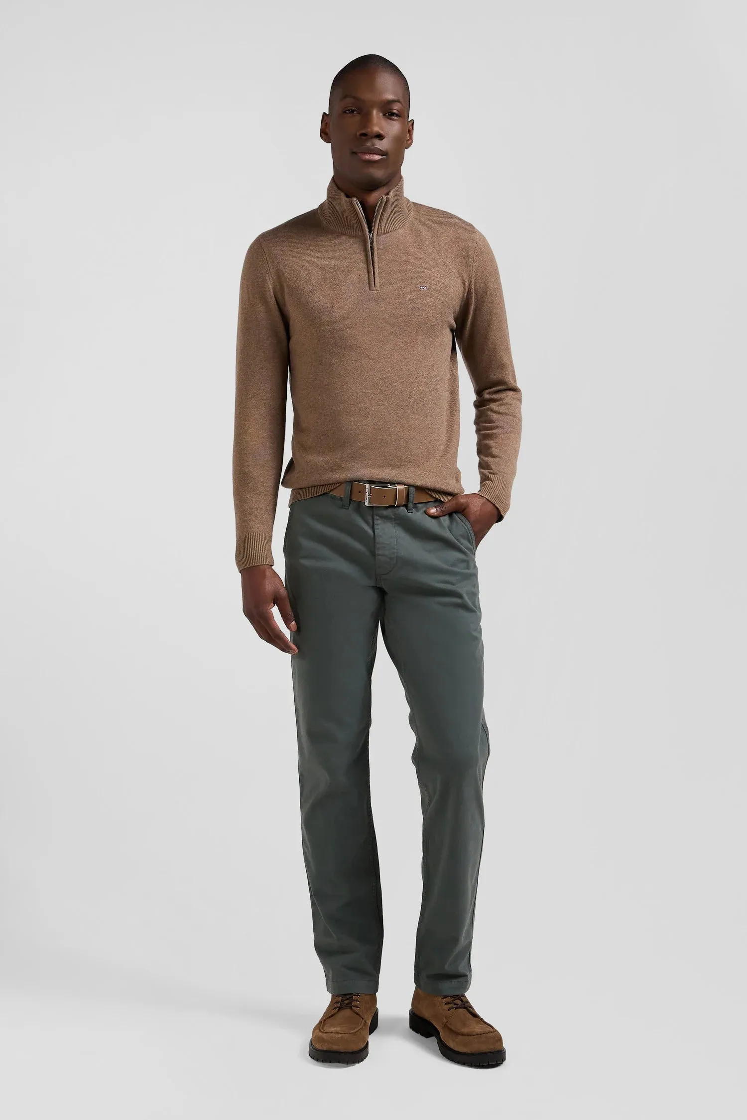 Pull camionneur Eden Park marron