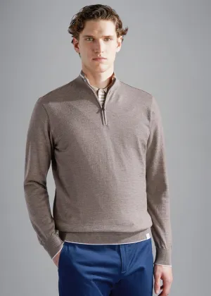 Pull camionneur Paul & Shark beige en laine