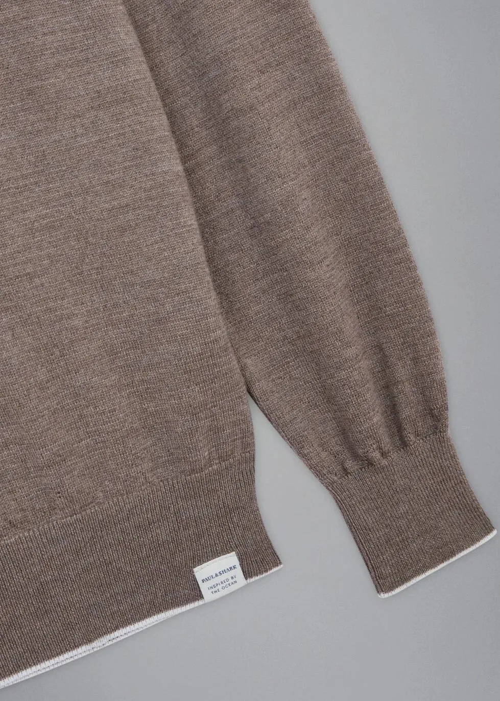 Pull camionneur Paul & Shark beige en laine