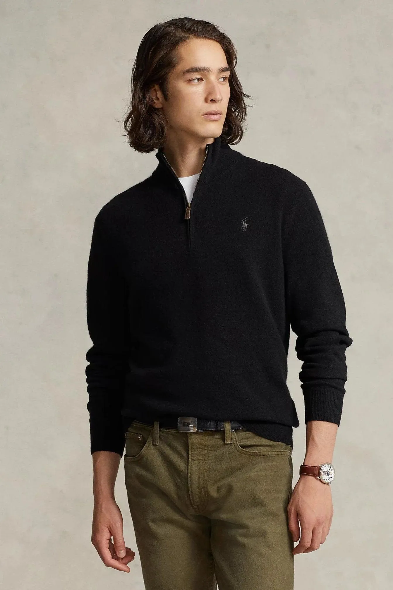 Pull camionneur Ralph Lauren noir