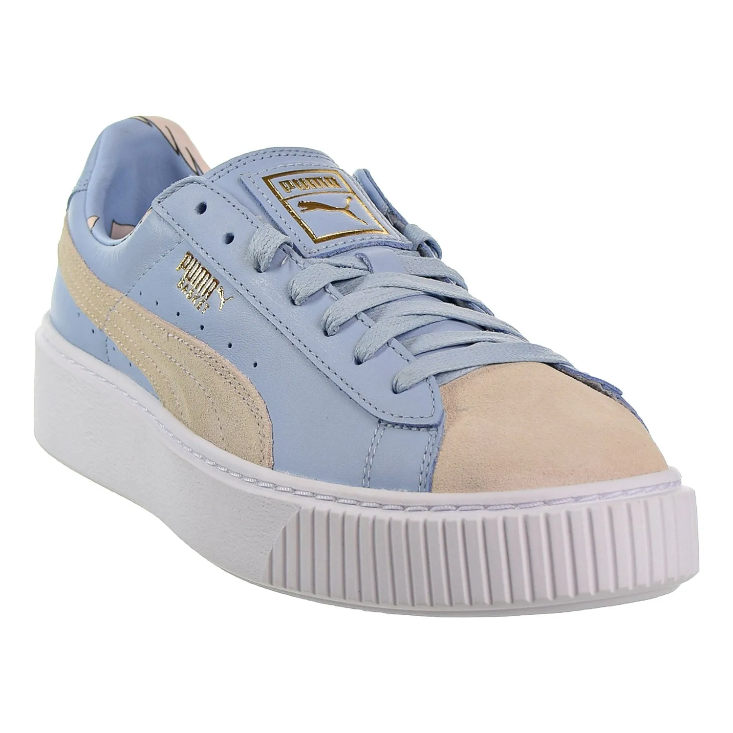 Puma Basket Platform Coach Women's Sneakers Silver Peony/Cashmere Blue