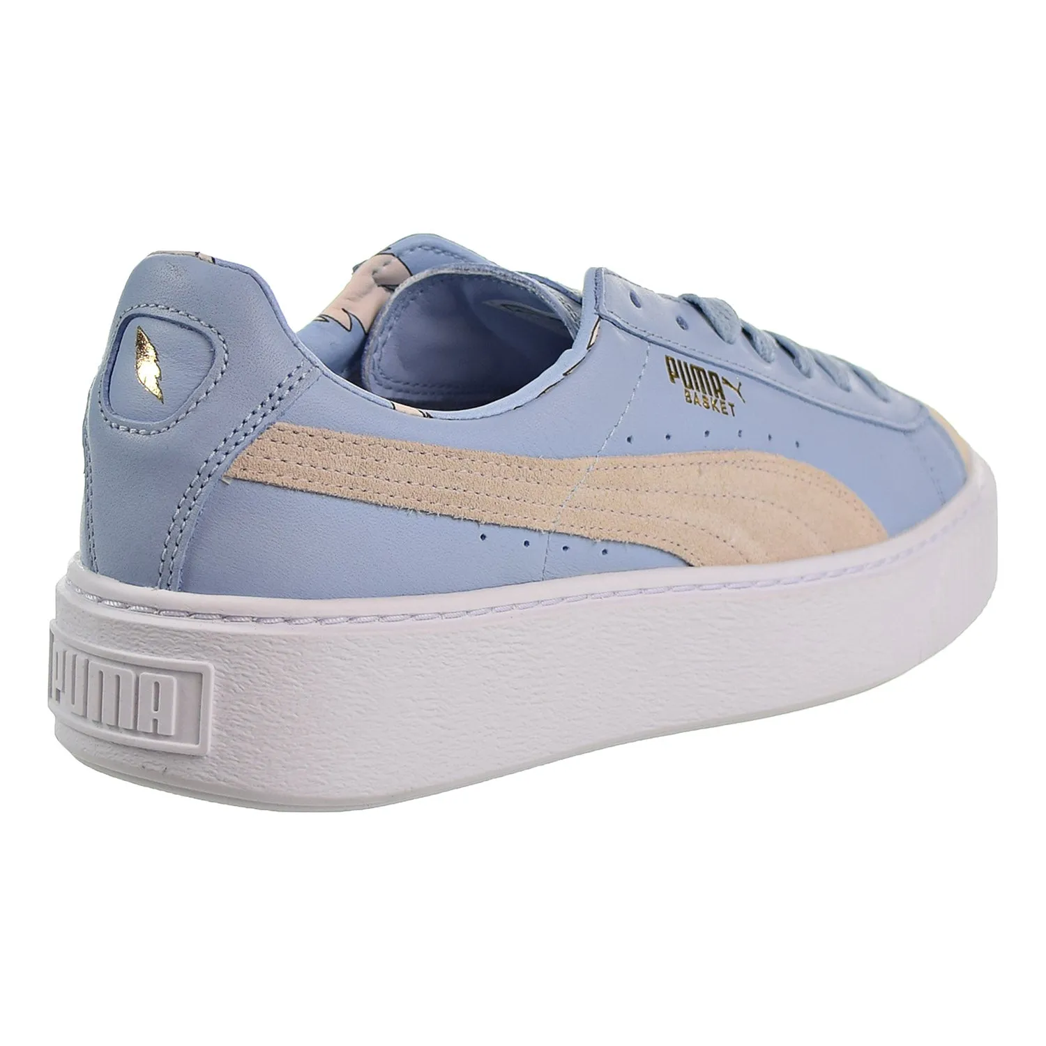 Puma Basket Platform Coach Women's Sneakers Silver Peony/Cashmere Blue
