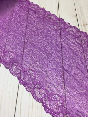 Purple 10" Wide Stretch Lace