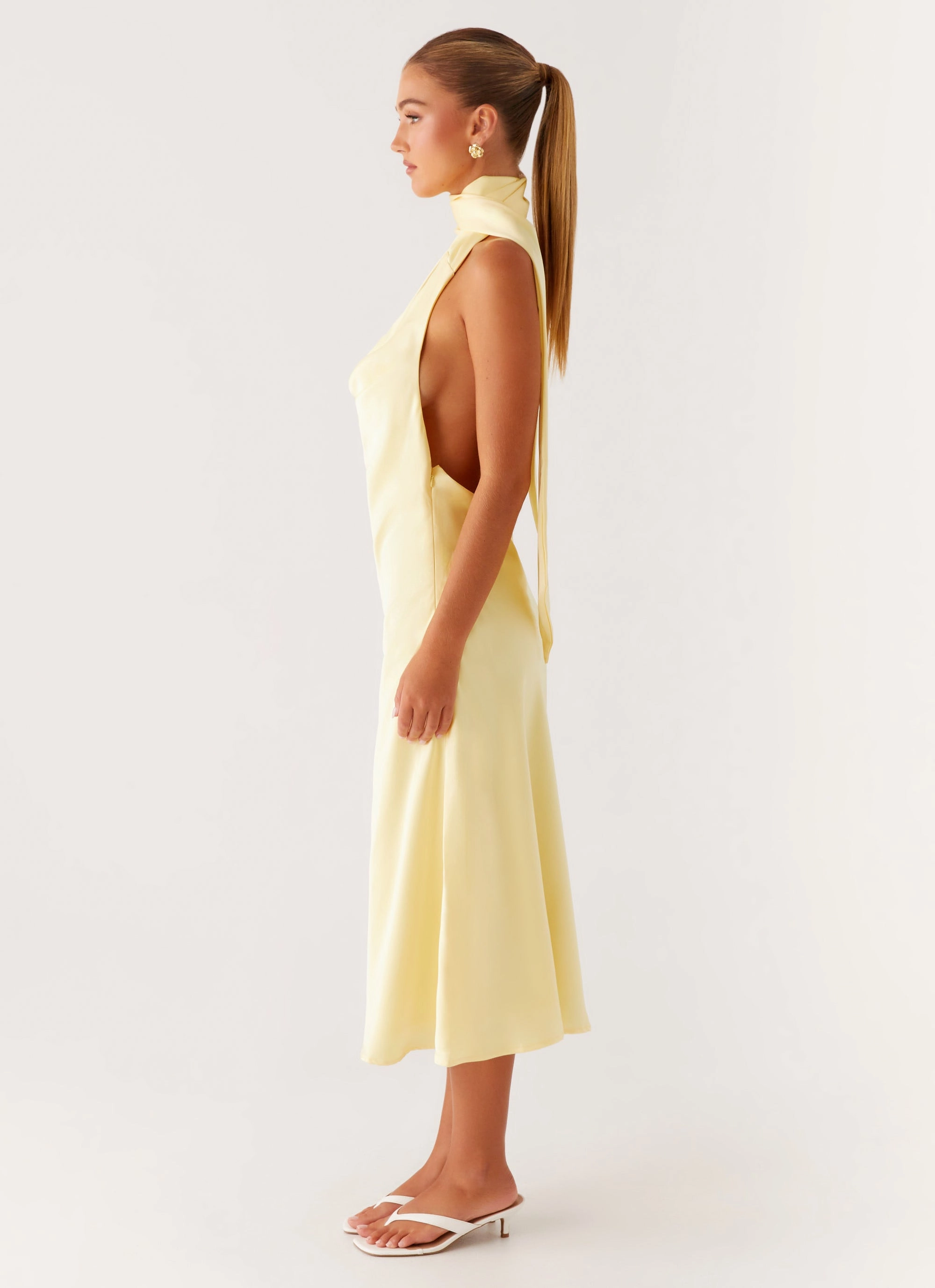 Sonny Midi Dress - Yellow Bright Appeal Guest Glam