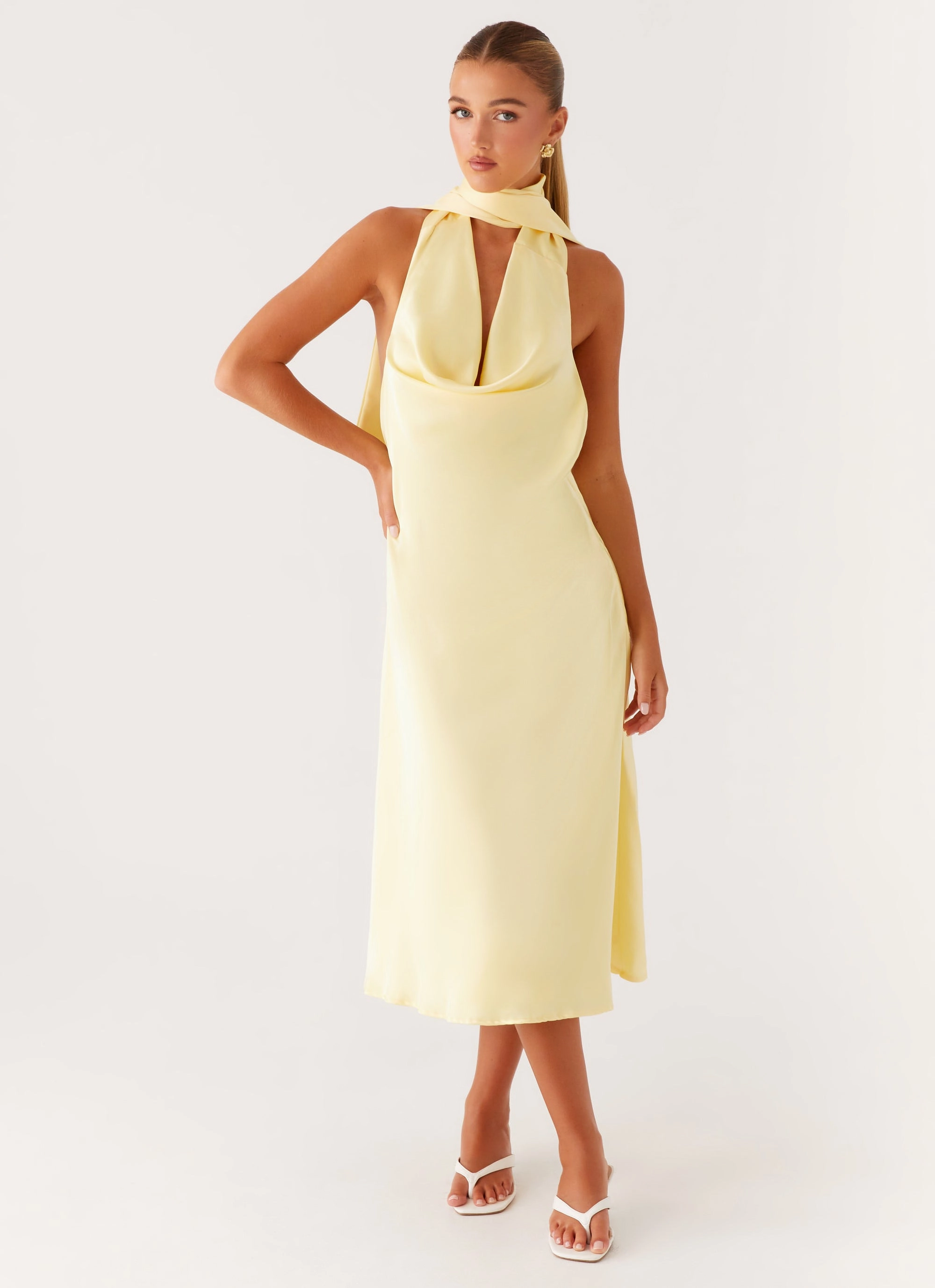 All-Season Comfort Comfort Layer Sonny Midi Dress - Yellow