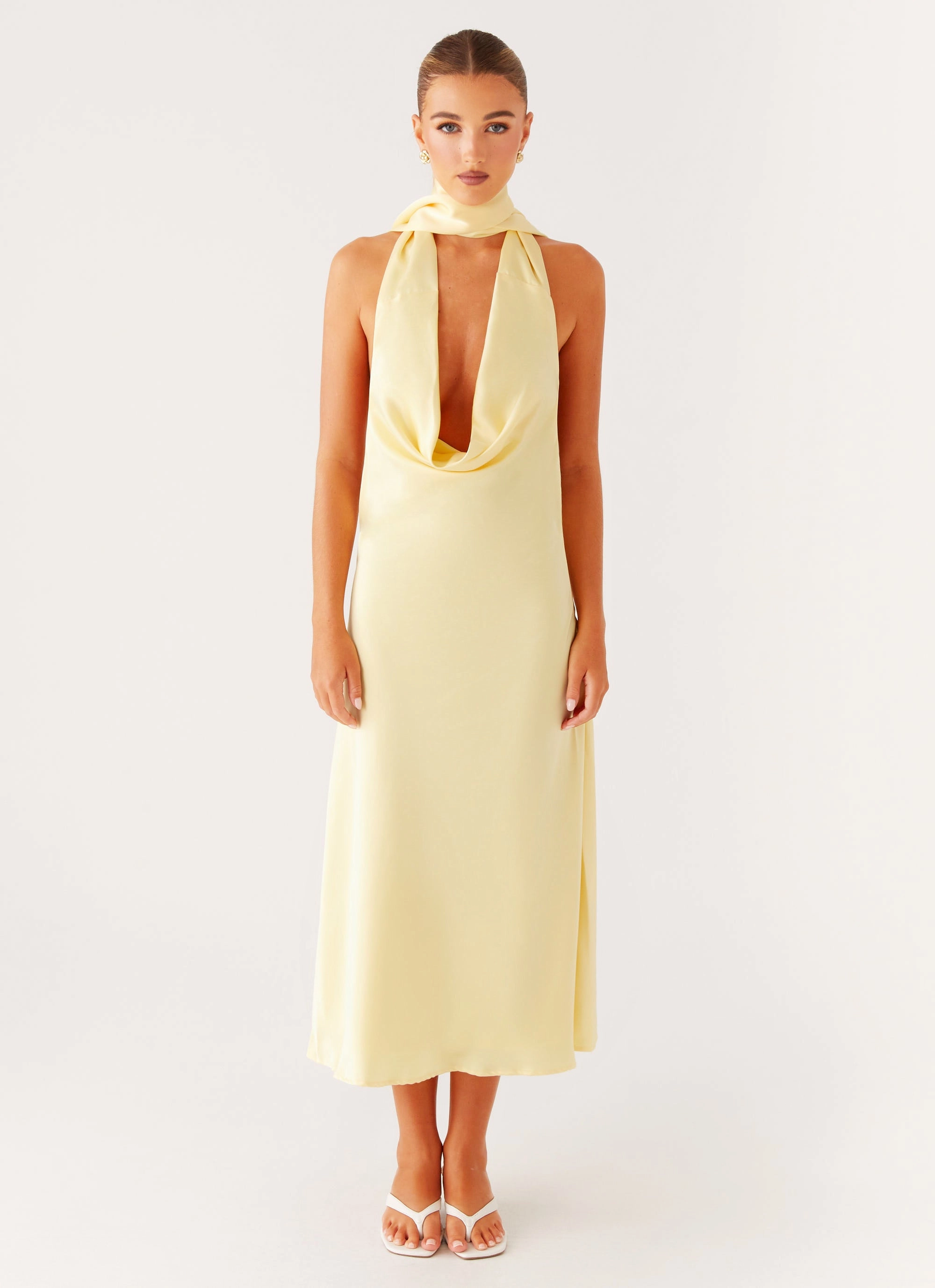 Sonny Midi Dress - Yellow Ready Glow Polite Tone