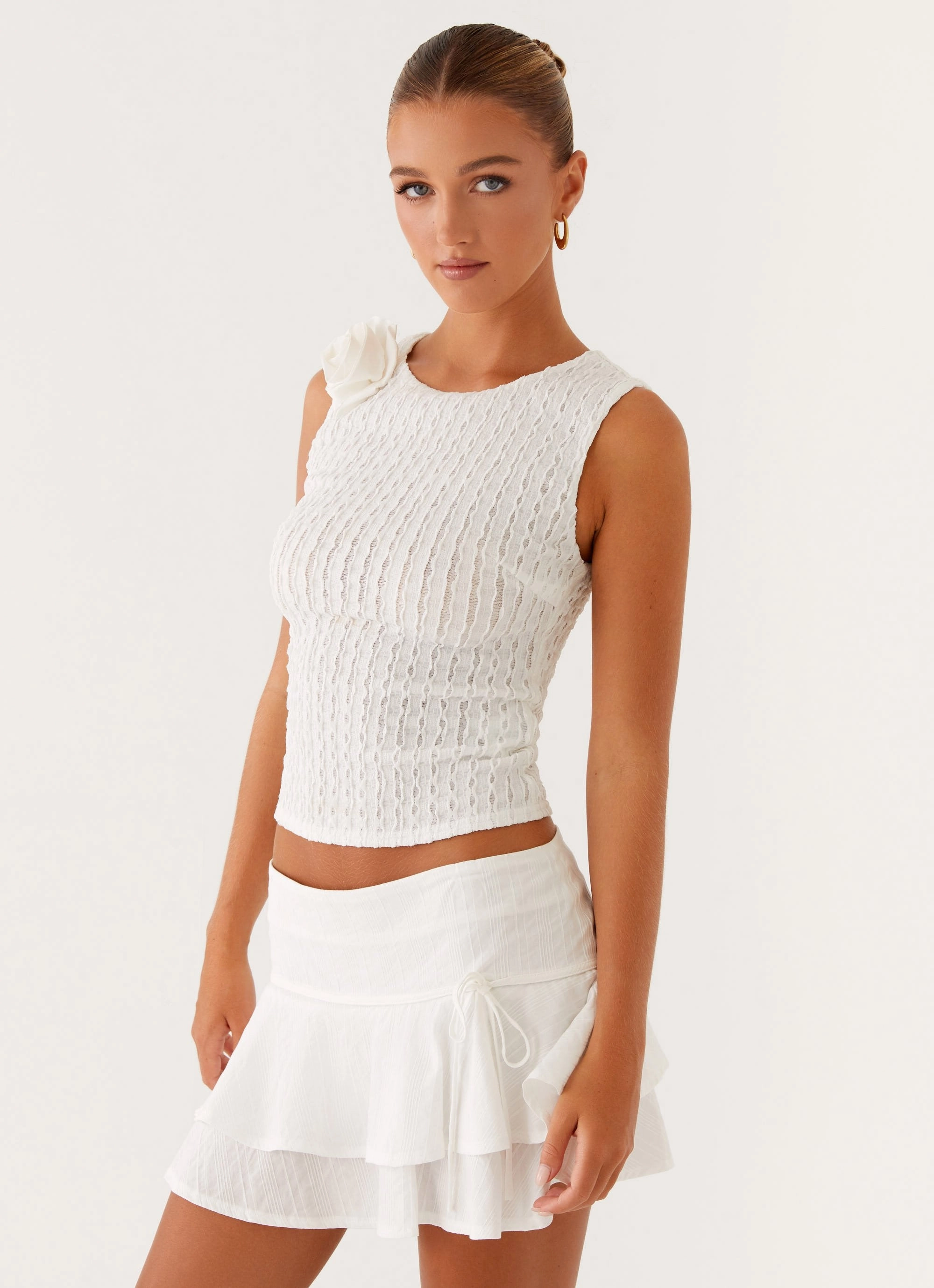 Lisbon Mini Skirt - White Slim Fit Wear