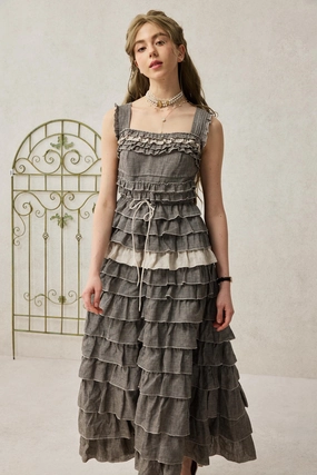 QuickDryTechnology Petals 22 | Dreamy gradient Linen Dress Petals 22 | Dreamy gradient Linen Dress Eco Certified Textiles Water Resistant