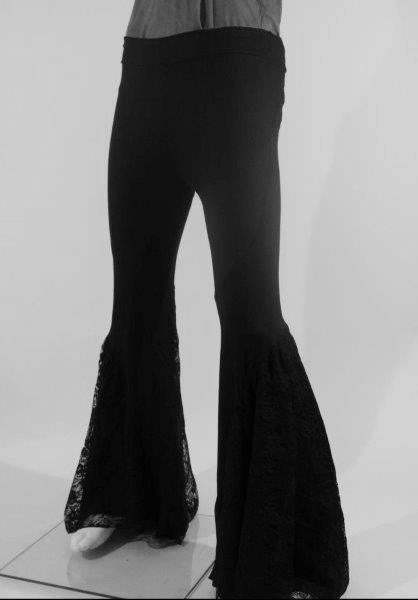 Lace Spiral Dance Pants Flexible Ankle Cuffs