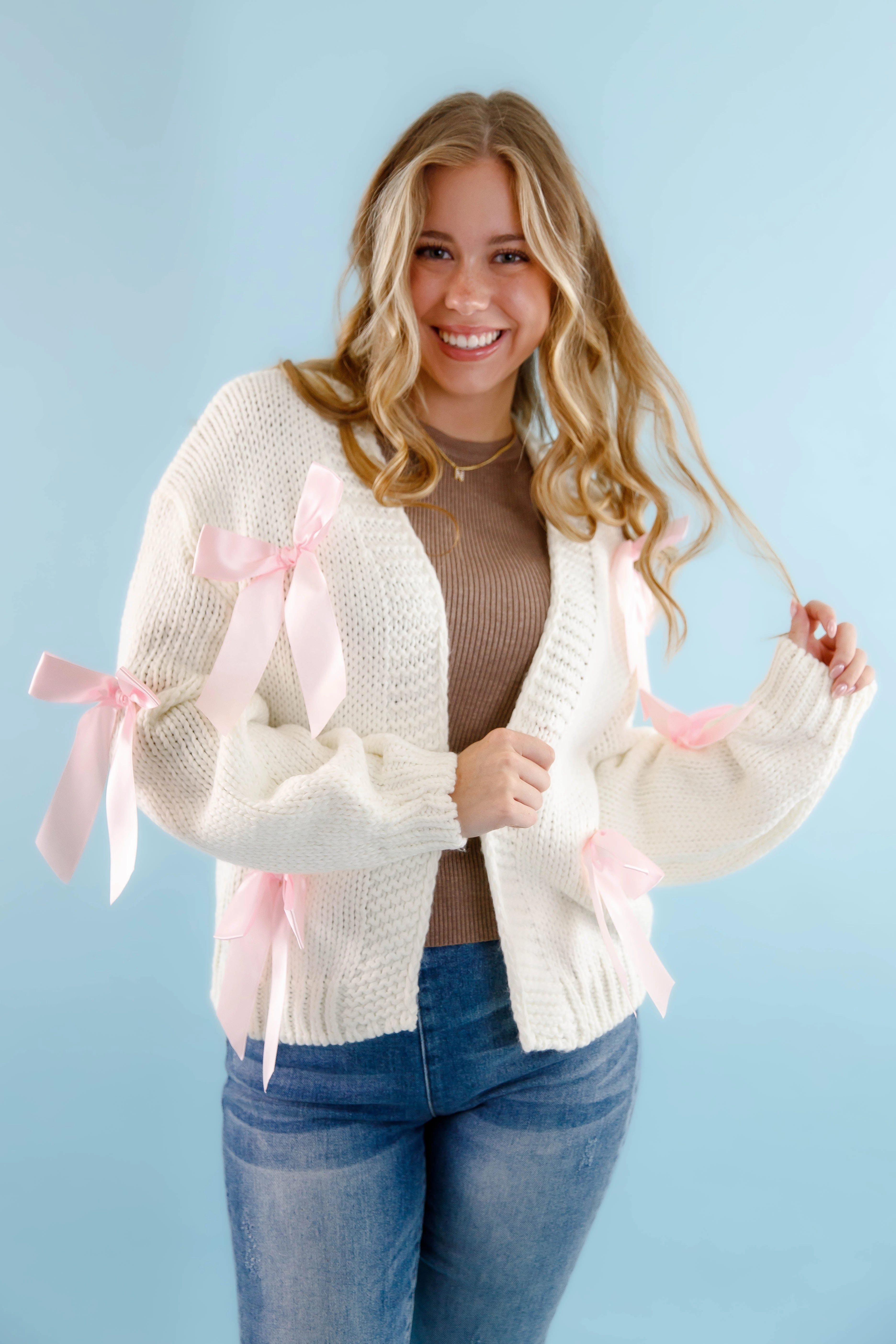 Non Restrictive Fit Soft Knit Learn As You Go Cardigan