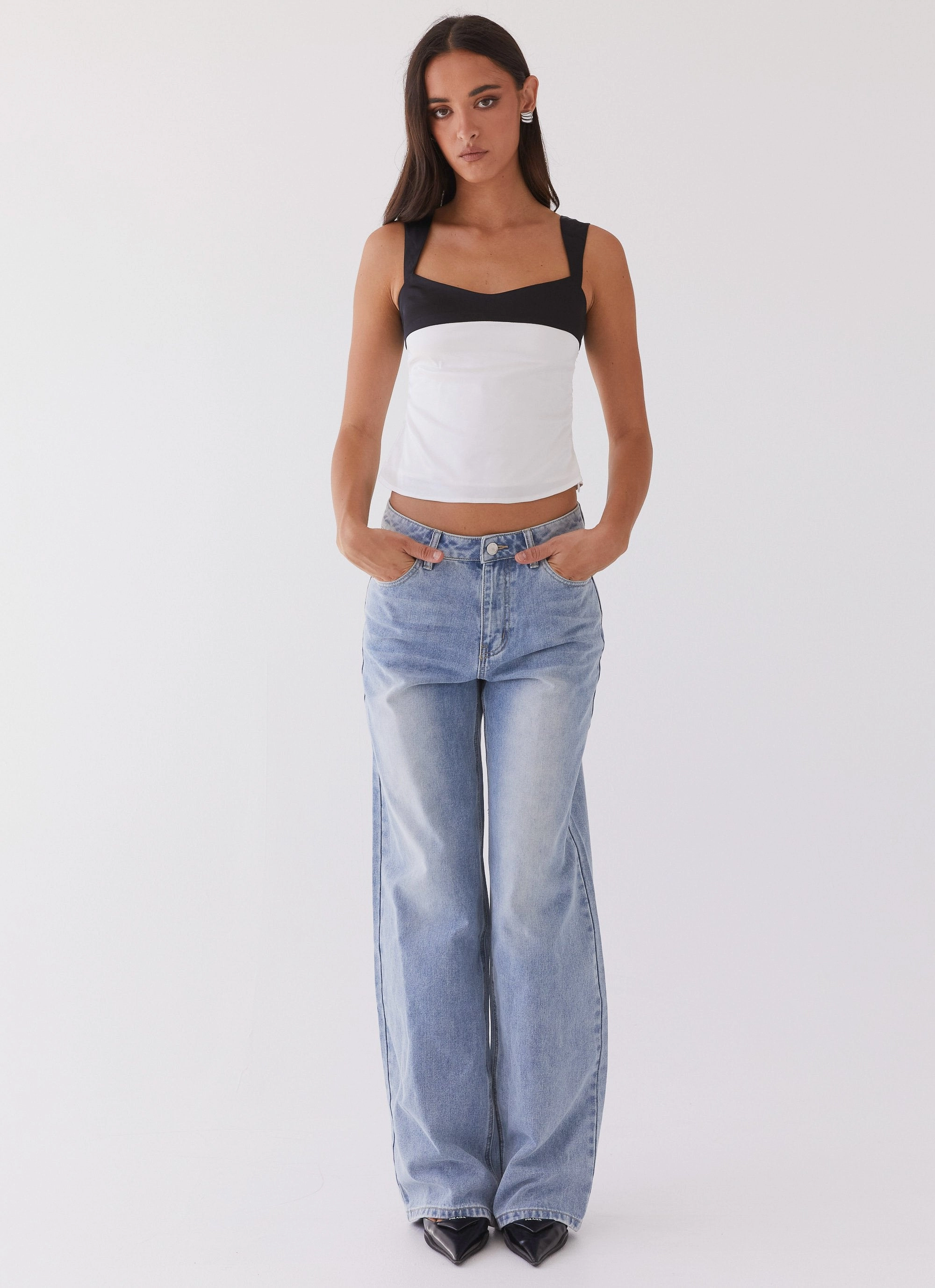 SeamlessDesign Lylah Satin Top - Noir Pearl