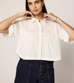 QuickReleaseClosure Montana Blouse | Ivory Montana Blouse | Ivory Tailored Placket