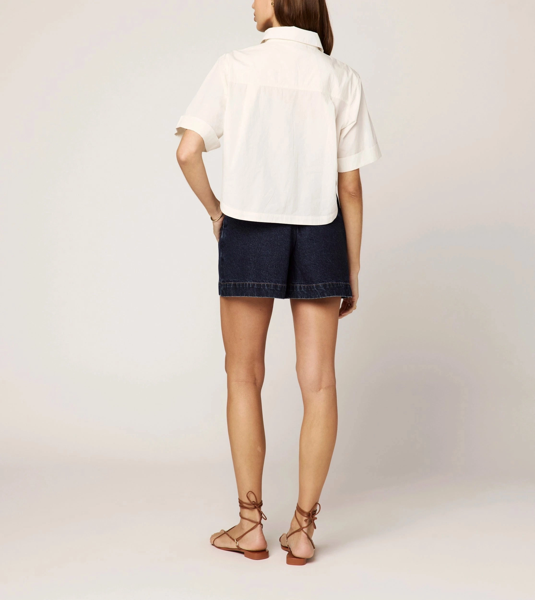 LowProfileSeams Subtle Texture Weave Montana Blouse | Ivory