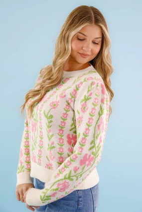 Quiet Whispers Sweater Structured Yoke Quiet Whispers Sweater Easy Fit