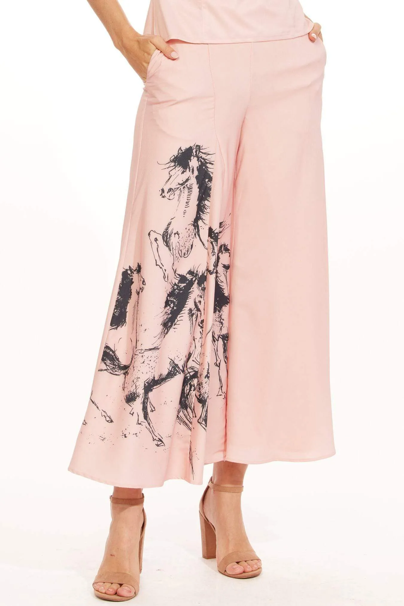 Tagless Labeling Ripstop Fabric Technology Rabia Pants - Pink Dressage