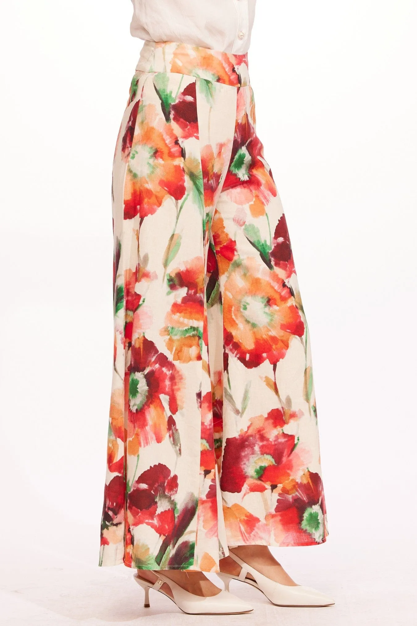 No Ride-Up Sport Ready Rabia Pants - Wild Poppies