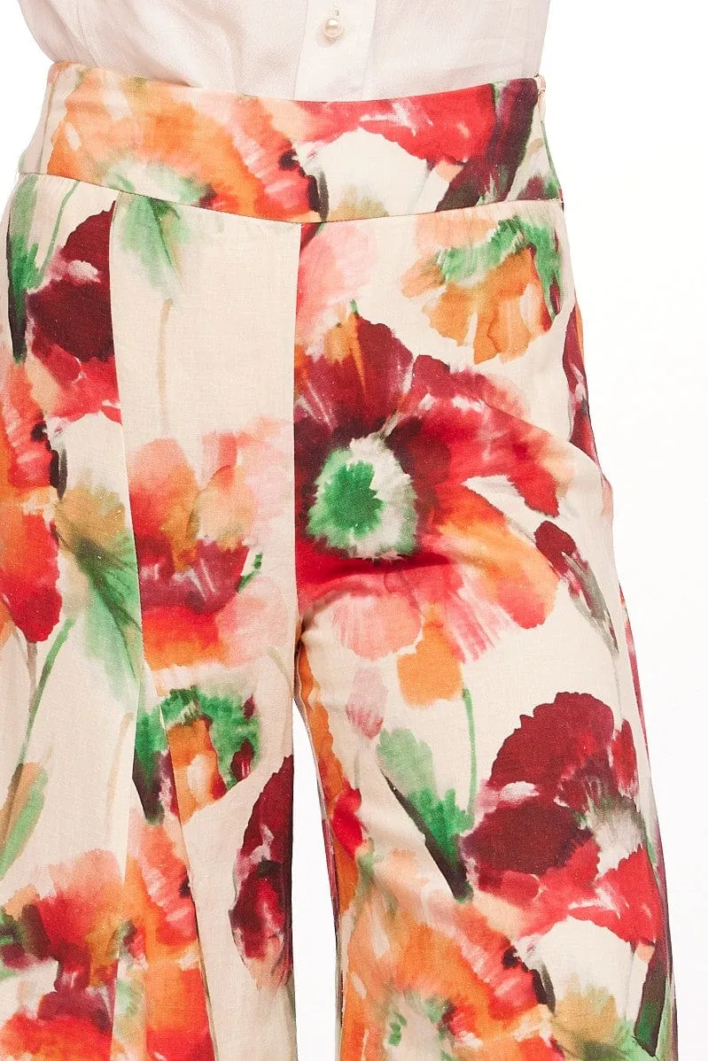 Unrestricted Movement Rabia Pants - Wild Poppies