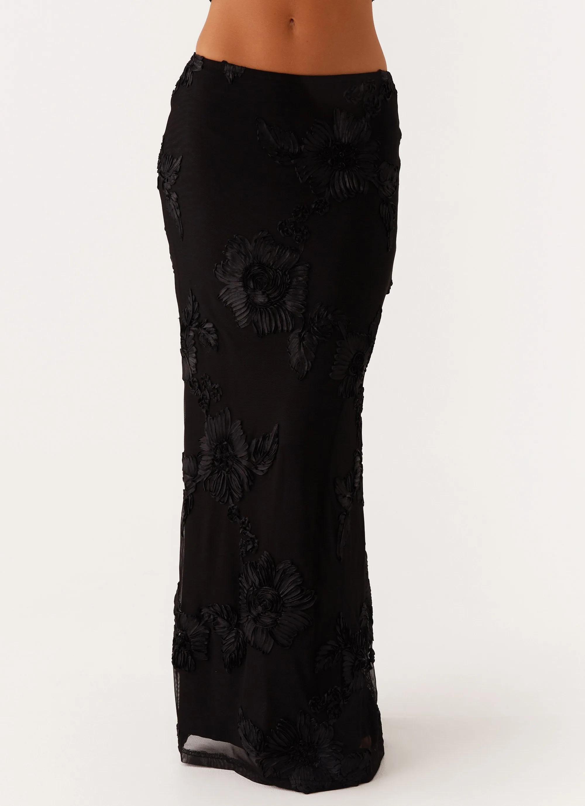 Radiate Maxi Skirt - Black Casual Appeal All Purpose