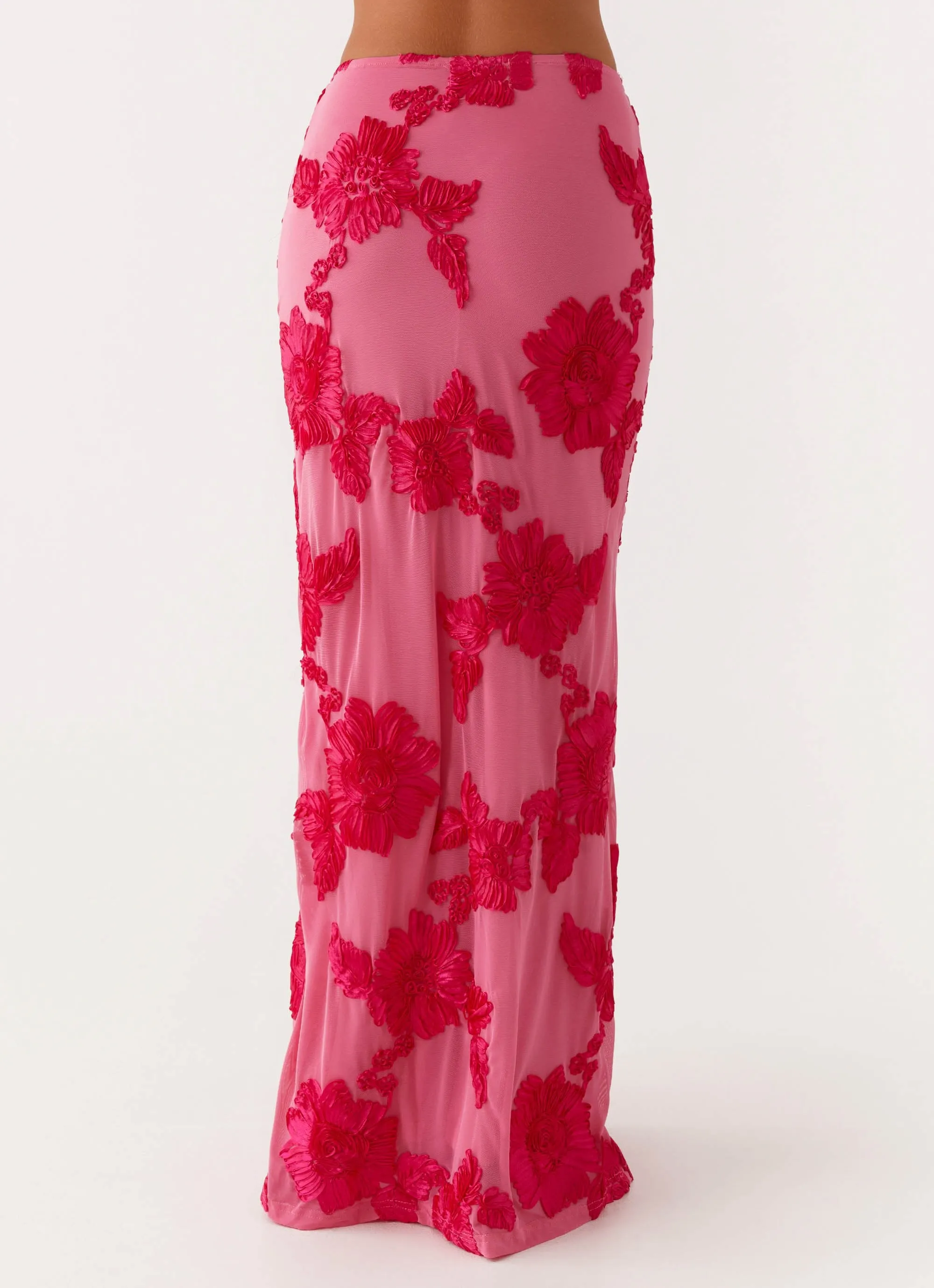 Radiate Maxi Skirt - Pink Soft and Cozy Chic Look