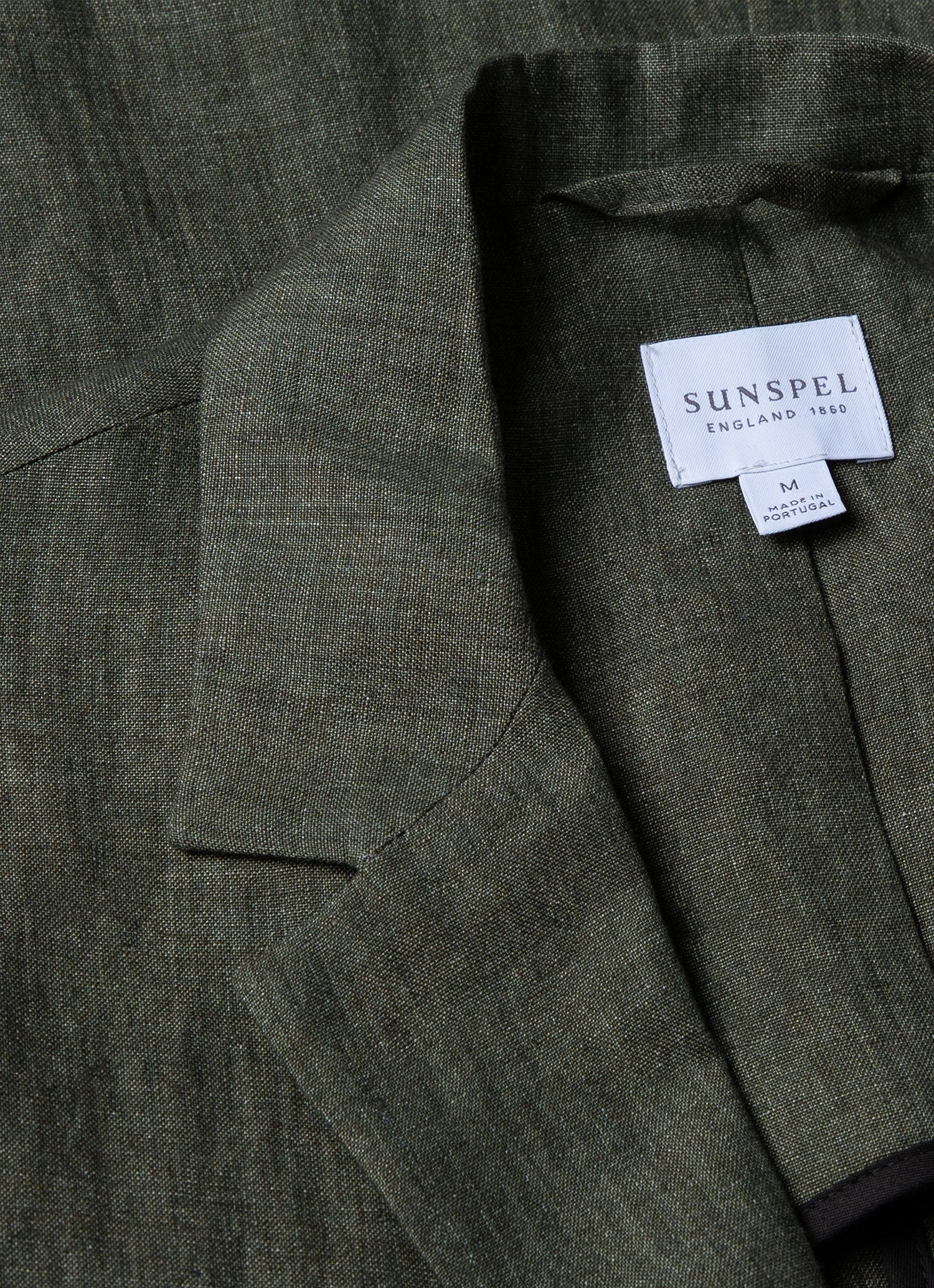 Skill Men's Linen Unstructured Blazer in Light Khaki
