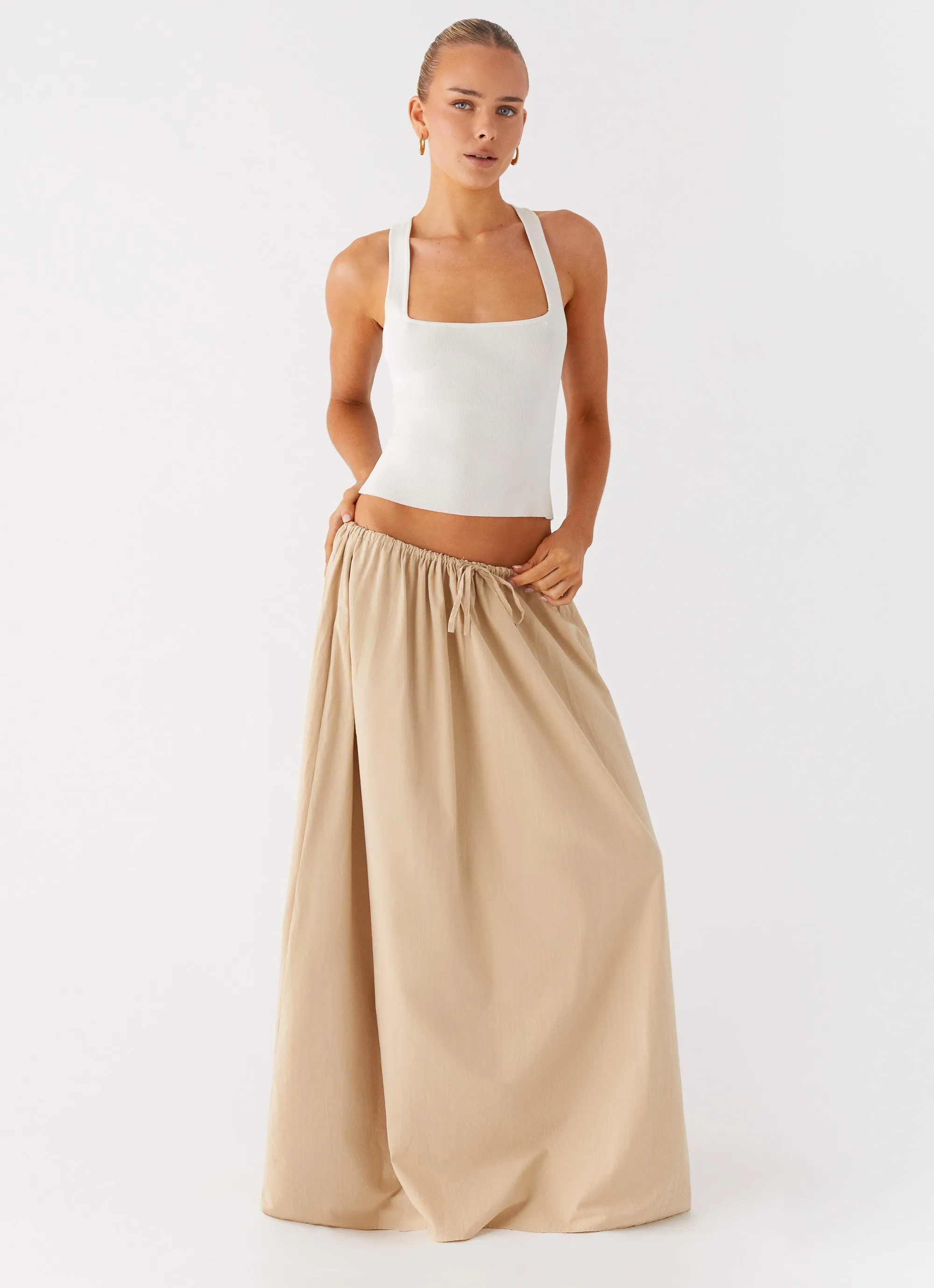 Randy Maxi Skirt - Tan Quick Dry Technology