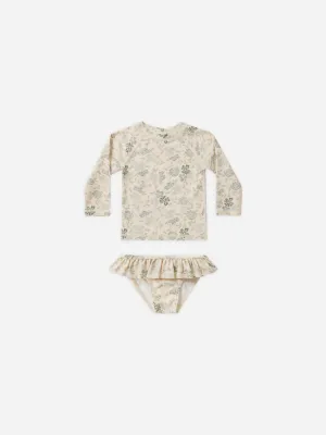 RASH GUARD GIRLS SET || BLUE FLORAL