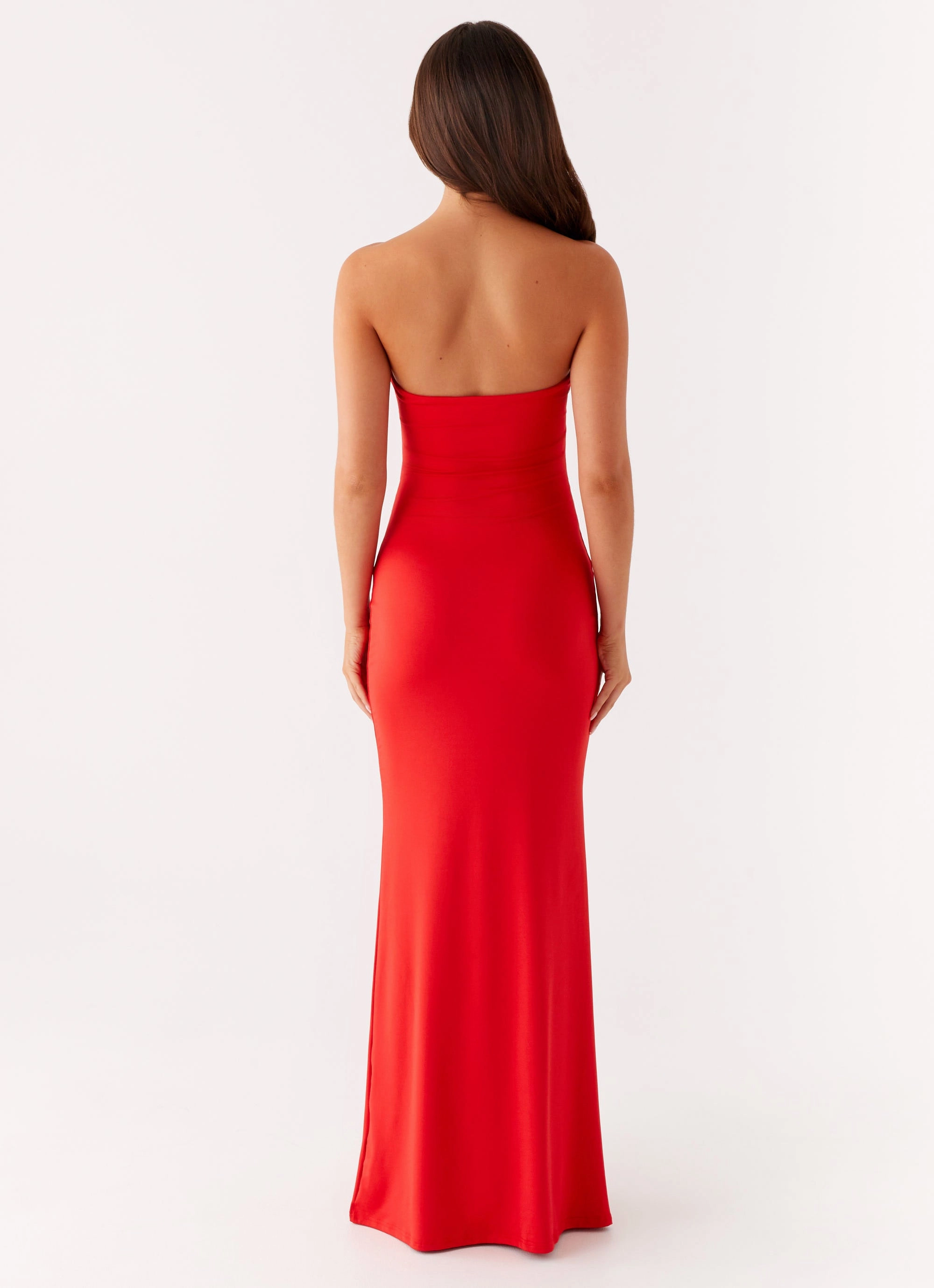 Raye Maxi Dress - Tangerine Piped-Edge