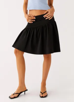 Rayna Midi Skirt - Black Easy Everyday Flexible Seam Abrasion Resistant Fabric Rayna Midi Skirt - Black
