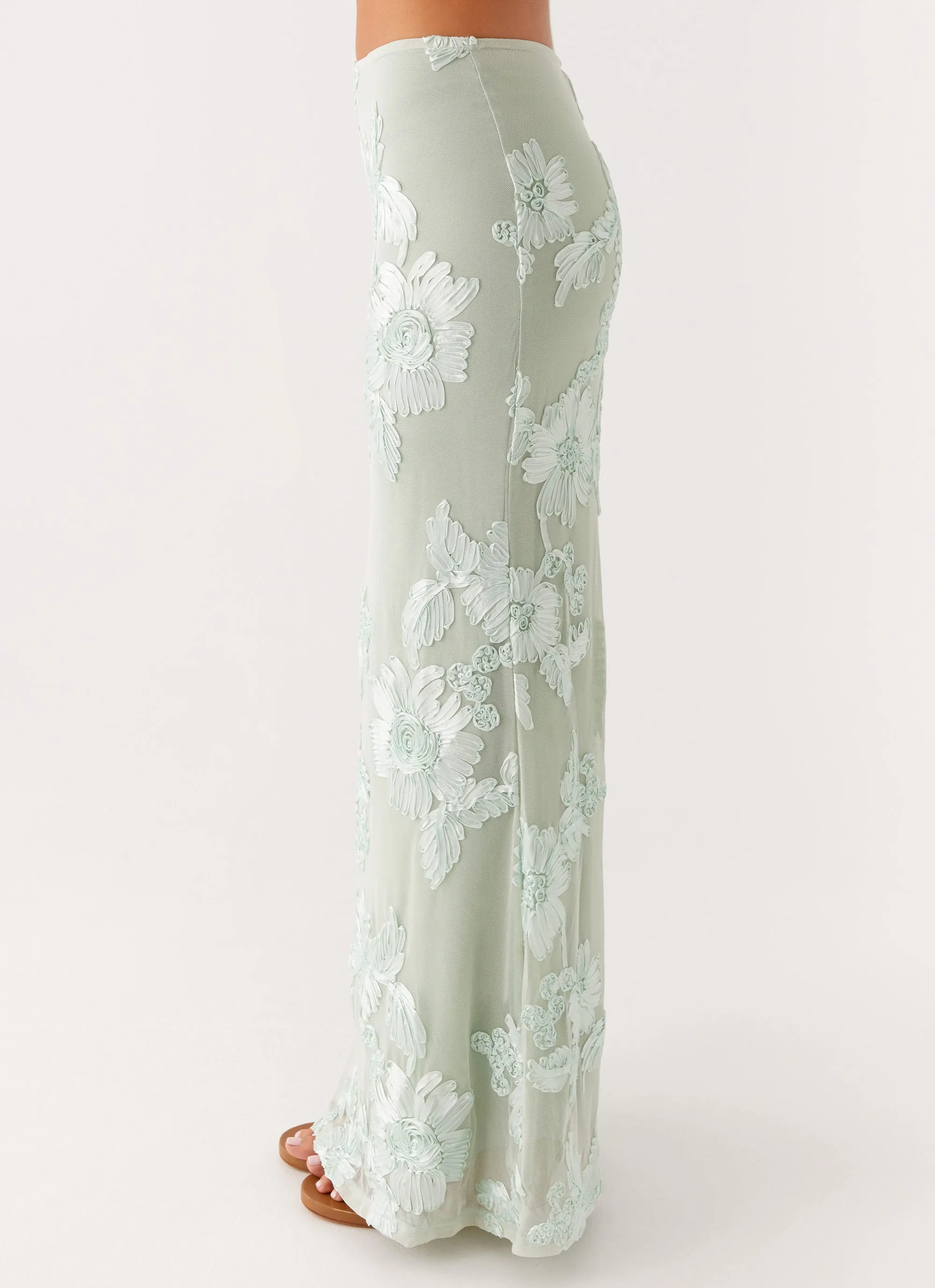 Core Basic Radiate Maxi Skirt - Sage