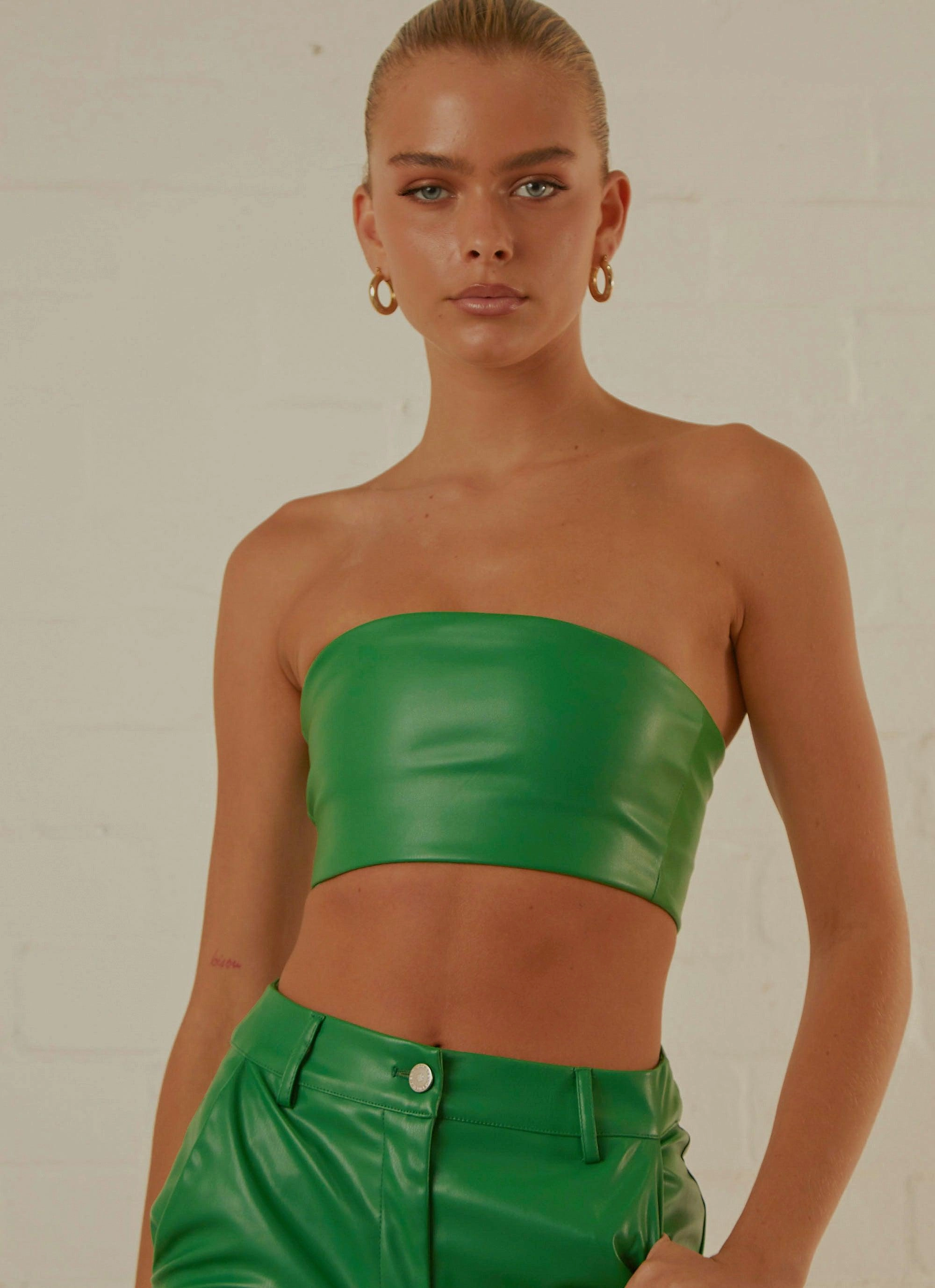 Late Night Dance Crop Top - Jade Green AthleisureReady PolishedFinish