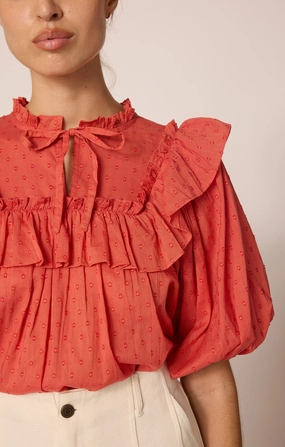 RecycledPolyester Sloane Blouse| Dawn Pink Sloane Blouse| Dawn Pink AntiSlipGrip