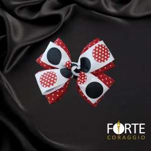 Red and White Polka Dot Hair Bow