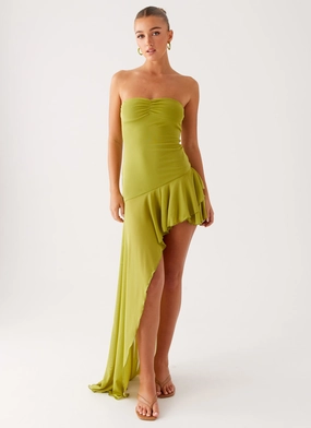 Reeva Mini Dress - Green Slip Style Reeva Mini Dress - Green Minimal Mood