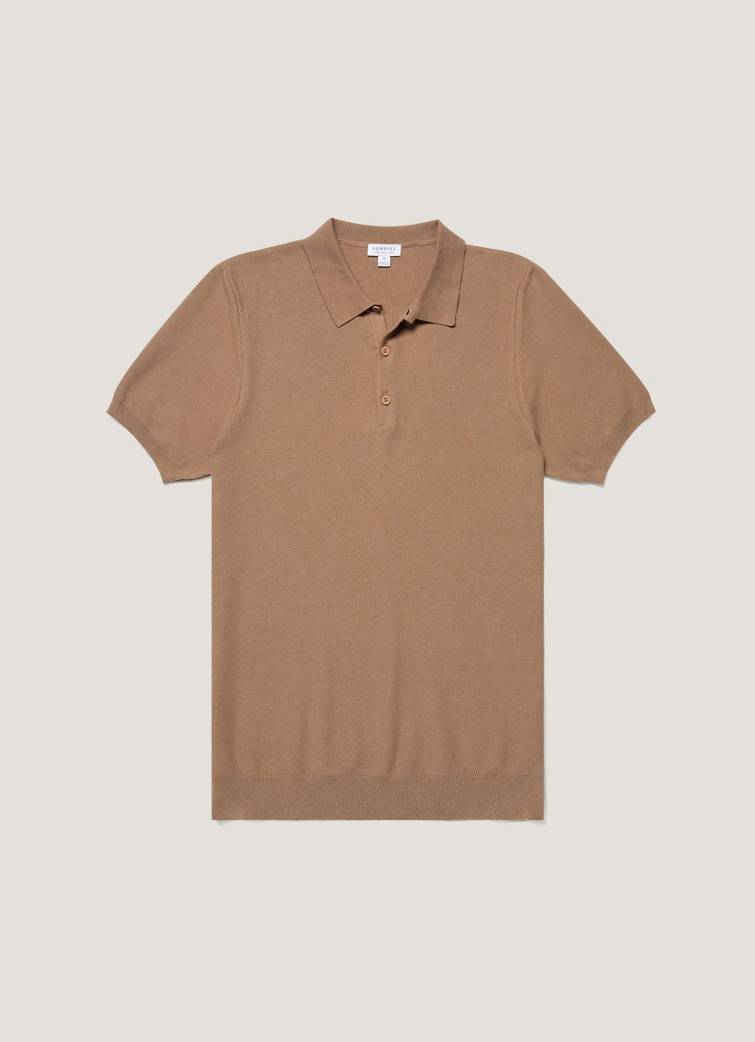 Men's Knit Polo Shirt in Dune Outdoor Essentials Comfy Apparel